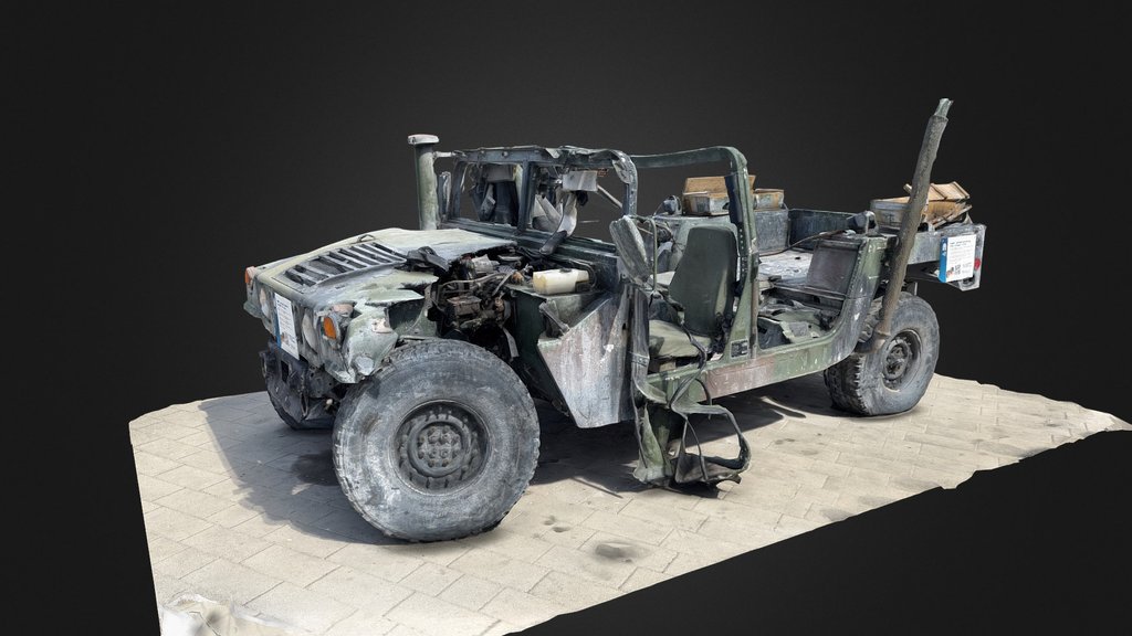 Destroyed HMMWV (Humvee) M1114 in Ukraine