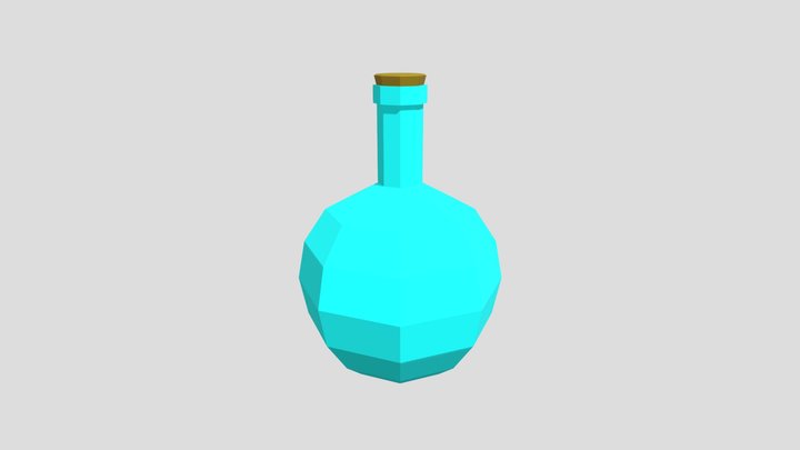 Potion w/Label 3D Model