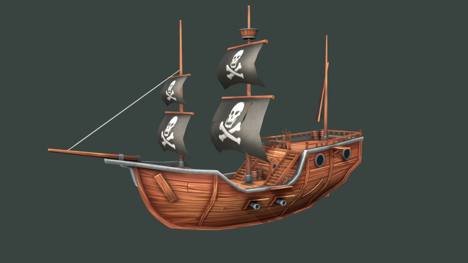 Pirateship 3d Model By Tim Williams Timwilliams A7c1561 Sketchfab