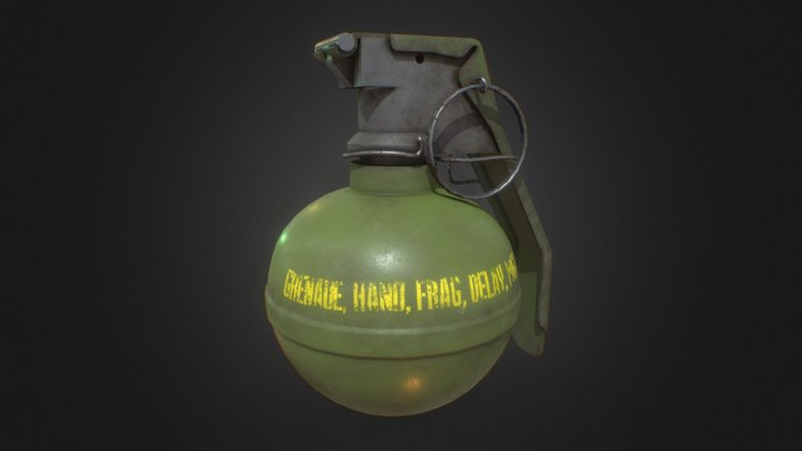 M67 Grenade - Low Poly 3D Model