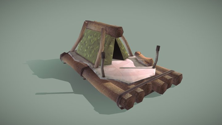 LowPoly Boat 3D Model