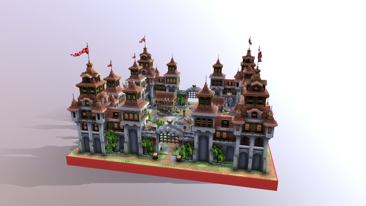 Medieval Castle Faction | 200x200 3D Model