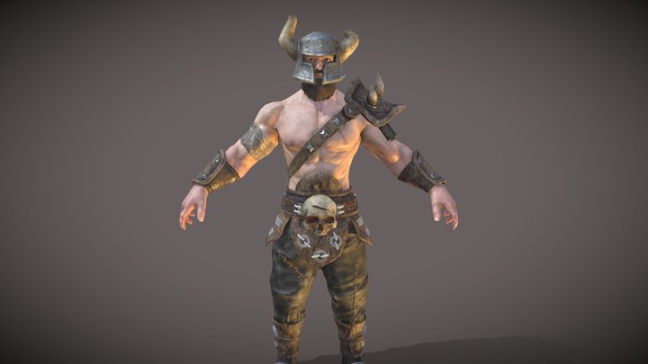 Warrior with an axe 3D Model