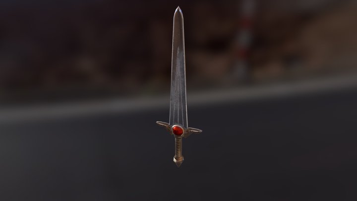 Old Medieval Sword 3D Model