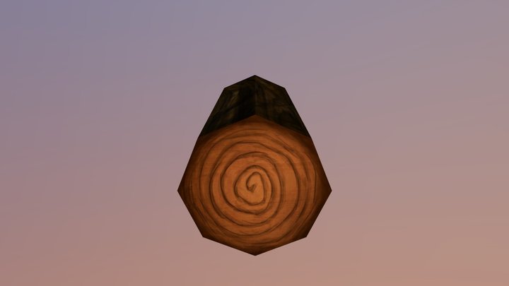 Low-Poly Log 3D Model