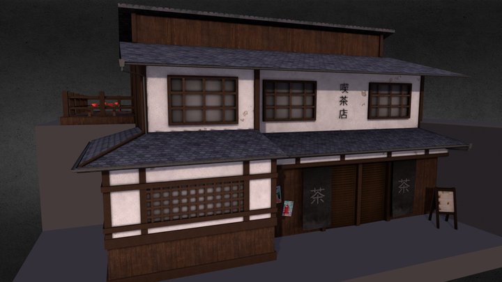 Kyoto, Japan - Tea Shop (+ Terrace on the back) 3D Model