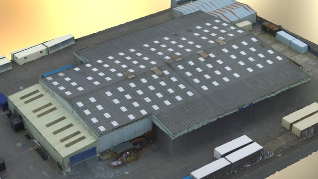 Industrial Estate Warehouse 3D Model
