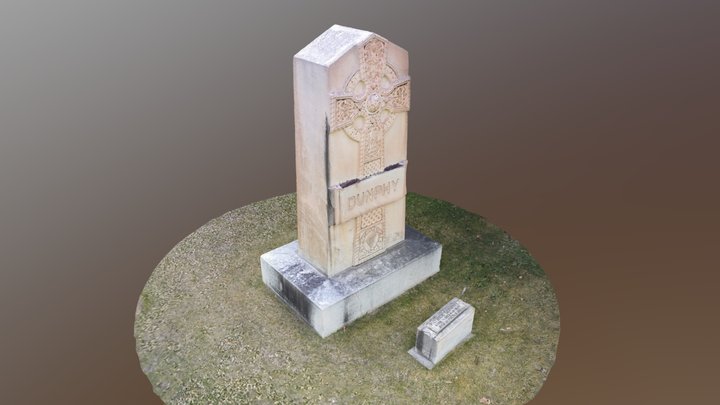 Patrick Dunphy Tombstone at Roselawn Cemetary 3D Model