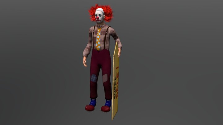 Sad Clown 3D Model