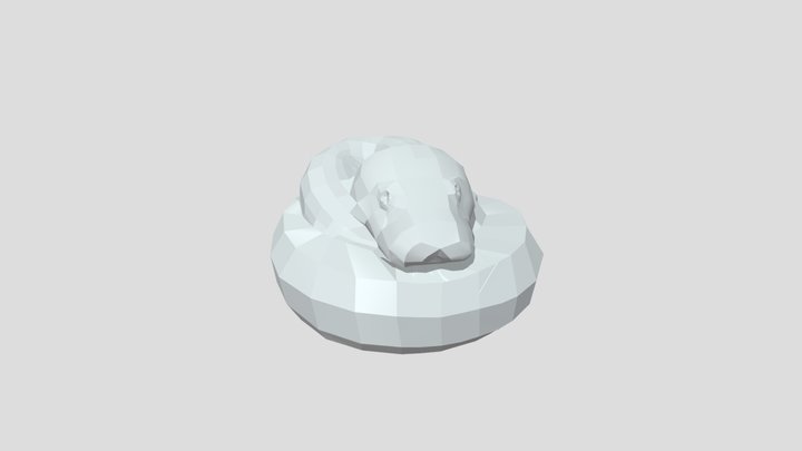 Retro Snake 3D Model