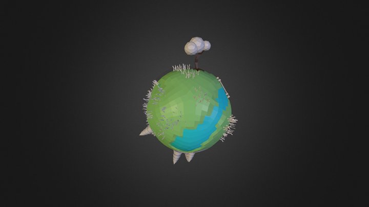 Low Poly World 3D Model