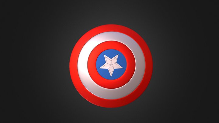 Captain America's Shield 3D Model
