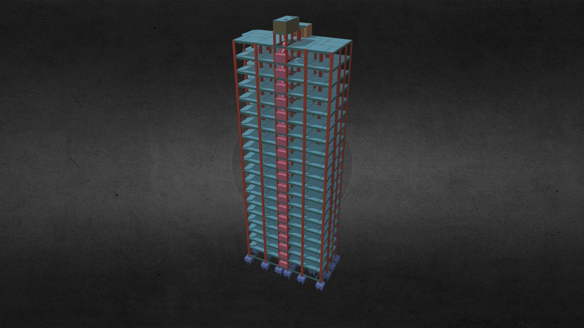 Prédio multiplos pavimentos Curso Cypecad Calcul — Sketchfab embed 3D viewer