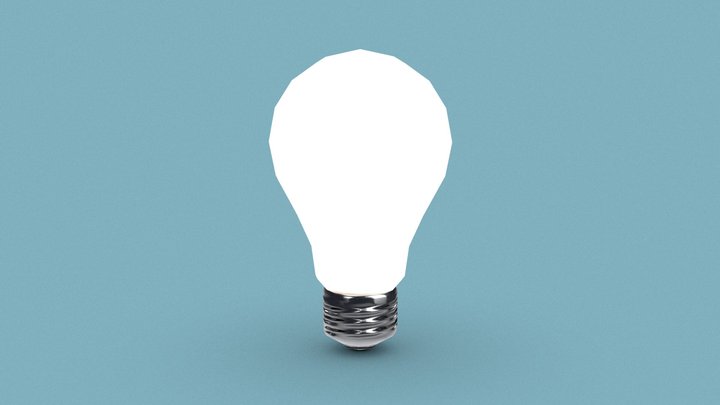 Low Poly Light Bulb – Modello 3D gratuito STL