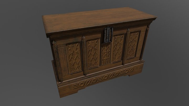 Shkaf_LowPoly 3D Model