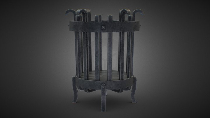 metal decor torch 3D Model