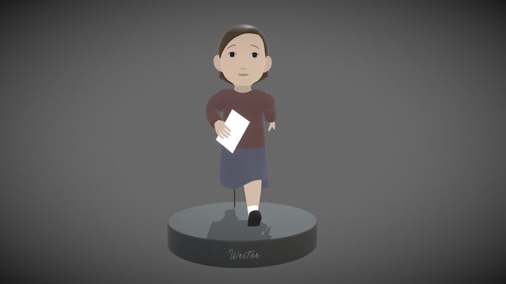 Girl - Writer 3D Model