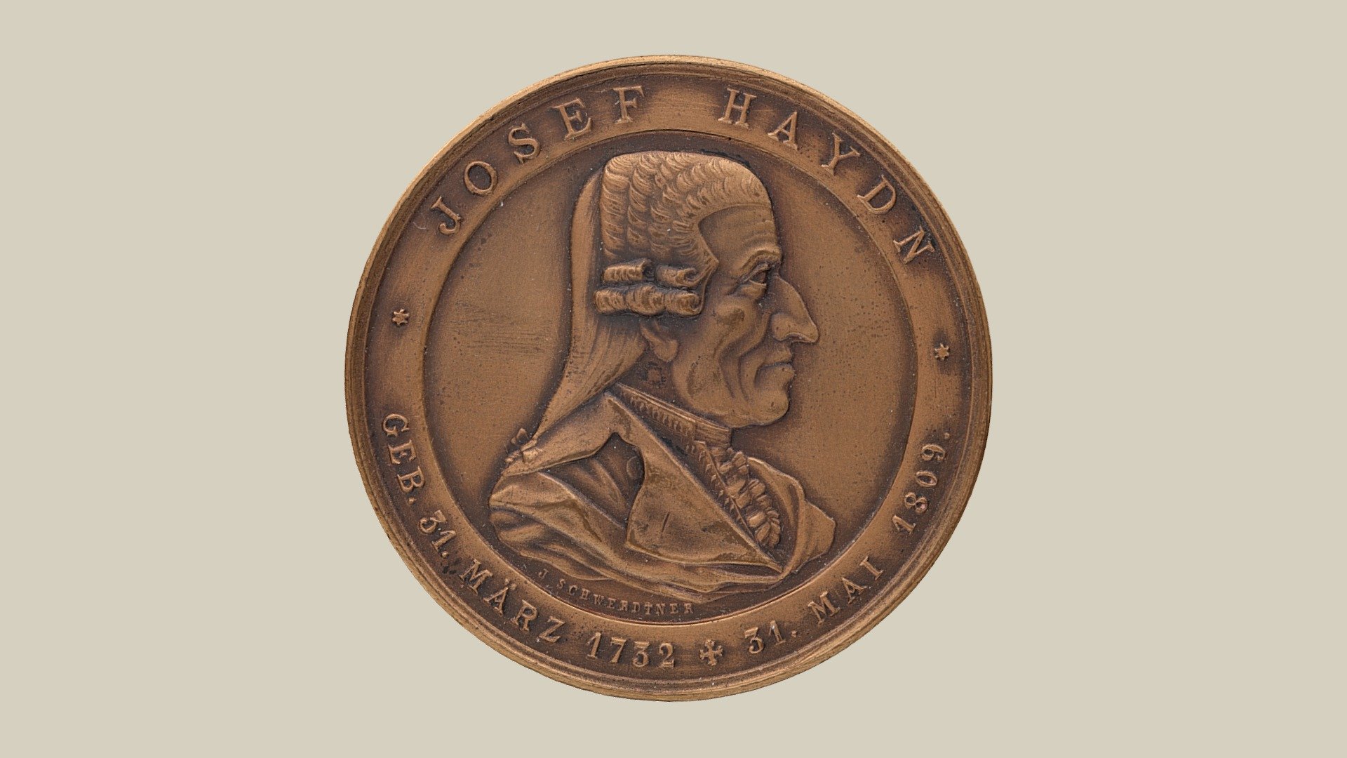 Medaille Joseph Haydn — Sketchfab embed 3D viewer
