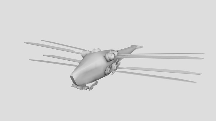 5.2K Poly Ornithopter 3D Model