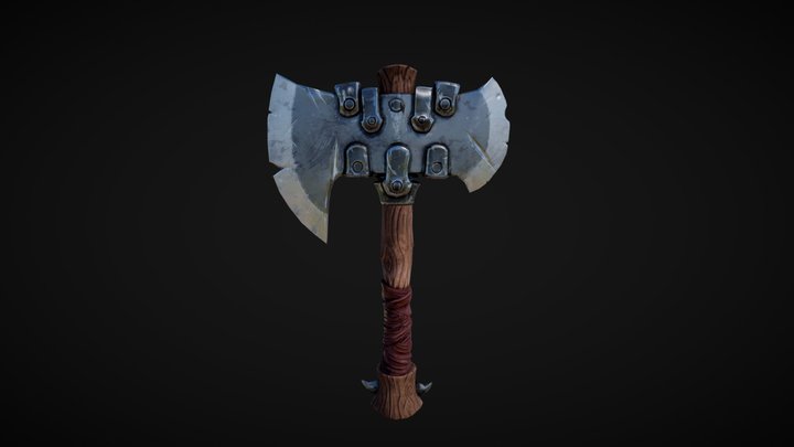 Viking battle Axe 3D Model