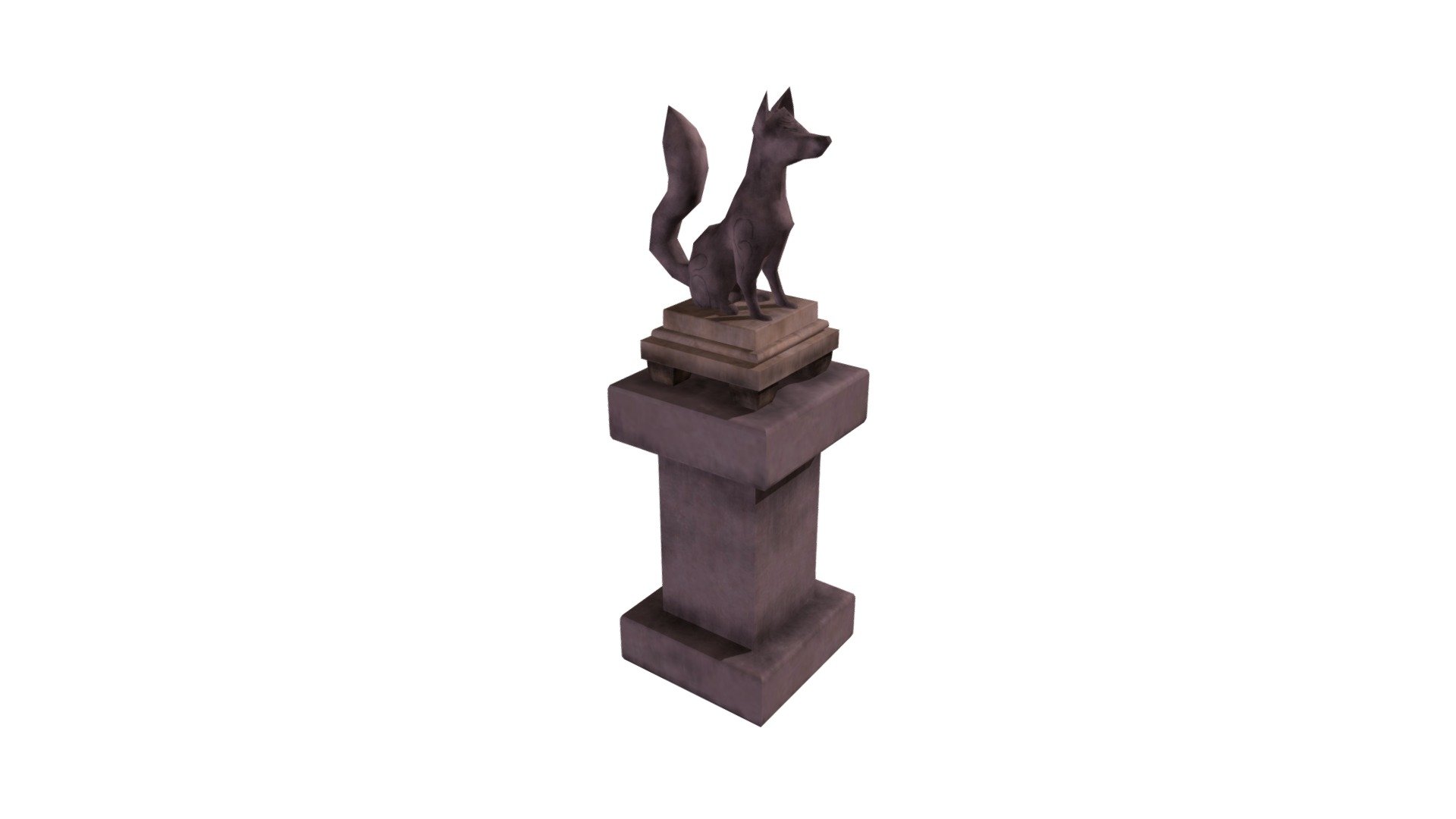 Fox Statue: Variation 001 (Hand painted)