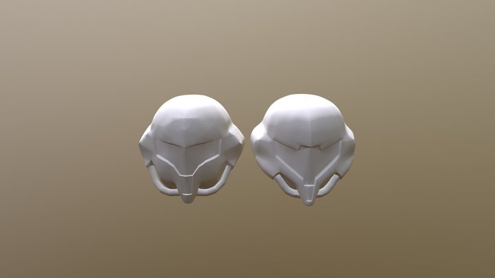 Metroid Classic And Prime 2/3 Helmet with Visor 3D Model