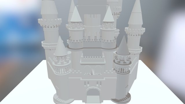 Castle with İstanbul Galata Tower 3D Model