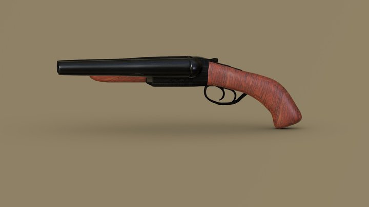 Sawed-Off Shotgun 3D Model