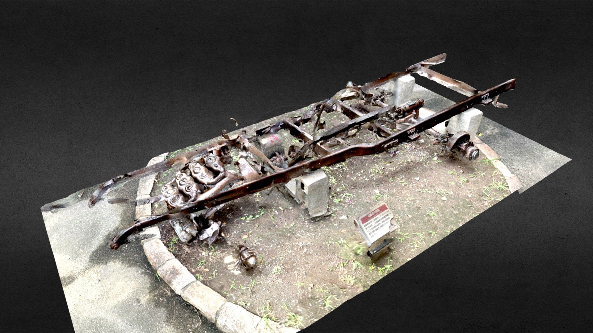 Remains of a Burnt Car scans with iPhone12 Pro