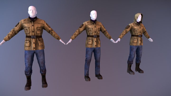 ArmStalker - Leather Jacket(Newmember clothes) 3D Model