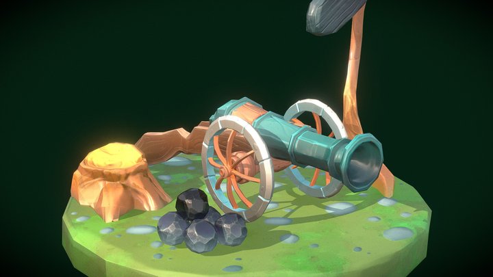 [Student Work] Colorful Artillery Canon 3D Model
