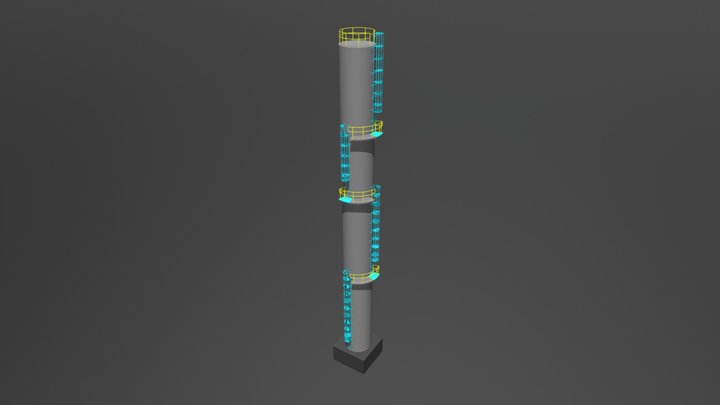 Escada Vertical para Castelo d'água 3D Model