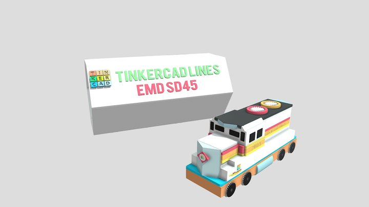 Rare Collectible Tinkercad Lines SD45 3D Model