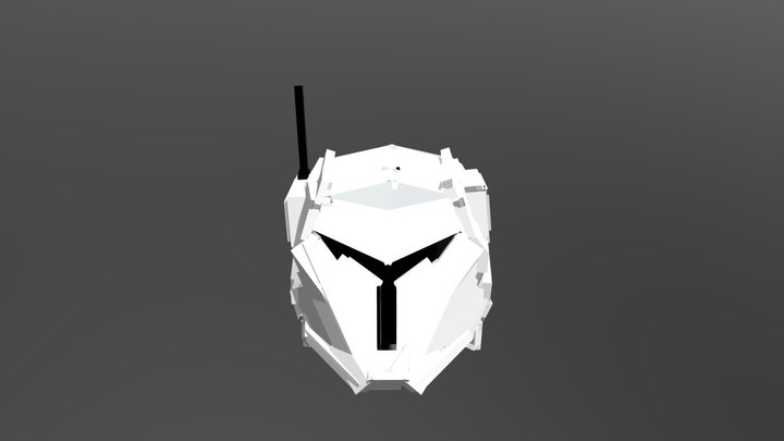 Berserker Mandalorian Helmet 3D Model