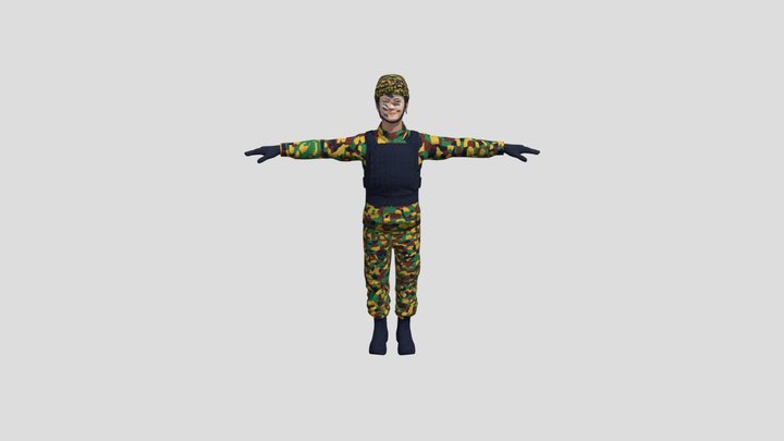 3D Army Chracter 3D Model