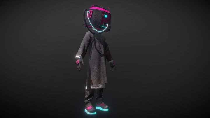 Robot man in Ao dai 3D Model