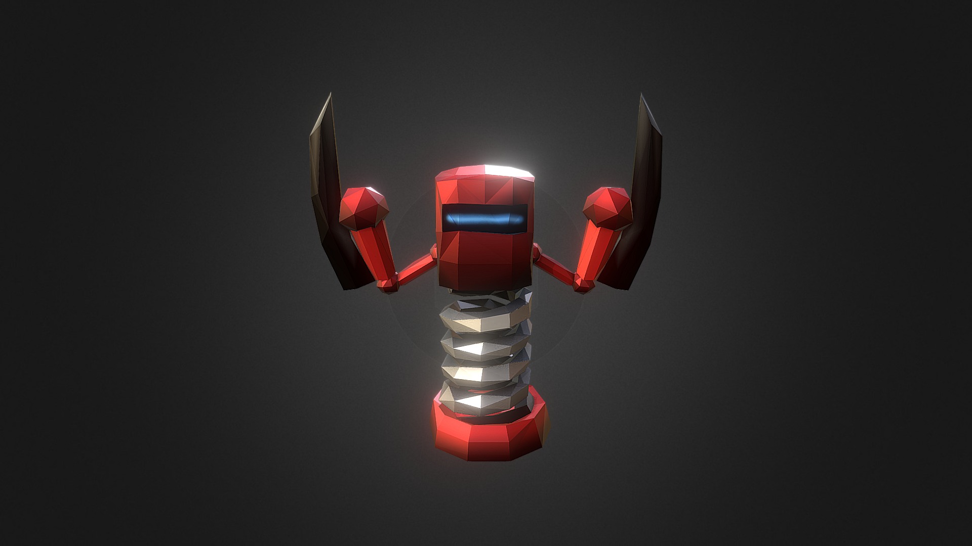 3D model Sword Robot - This is a 3D model of the Sword Robot. The 3D model is about a red and white rocket.