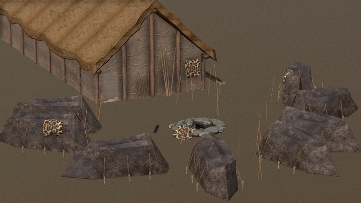 Prehistoric village 3D Model