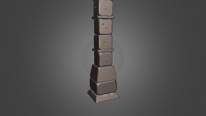 Stylized Column 3D Model