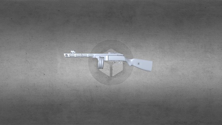 PPSh-41 Soviet Sub-Machine Gun (WIP) 3D Model