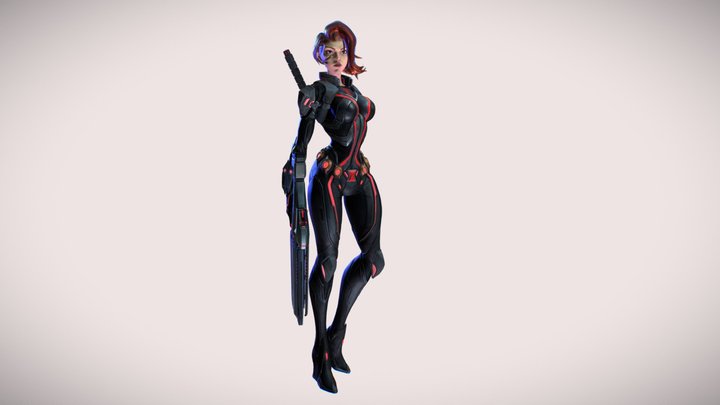black widow Marvel rivals 3D Model