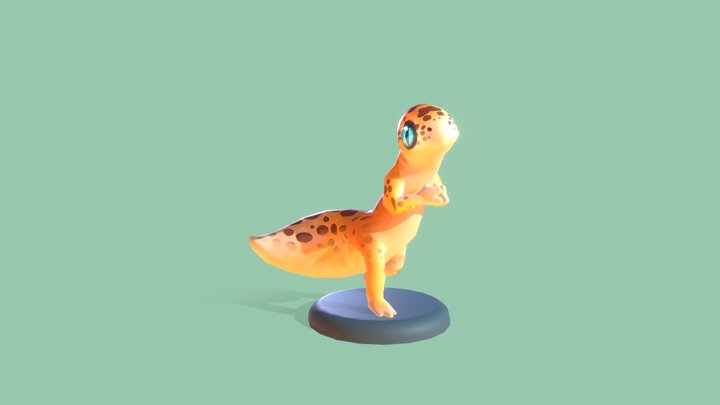 Leopard Geko Posed 3D Model