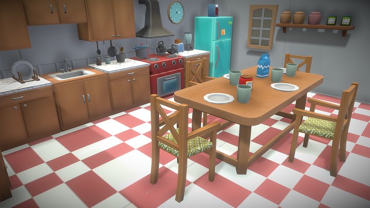 Stylized Home Package 3D Model