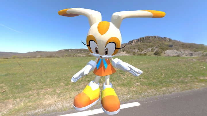 cream rigged 3D Model