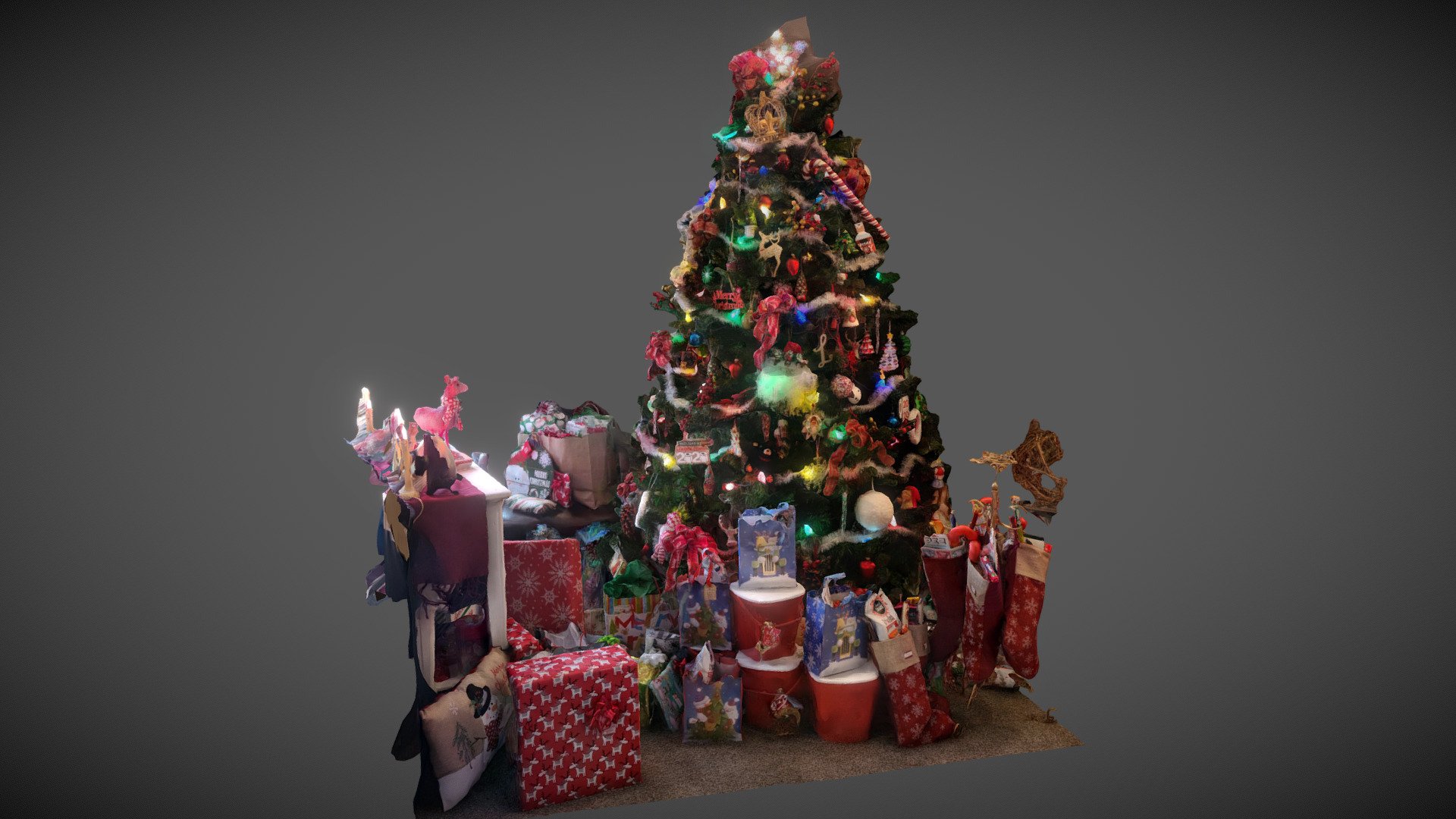 Christmas tree in the corner