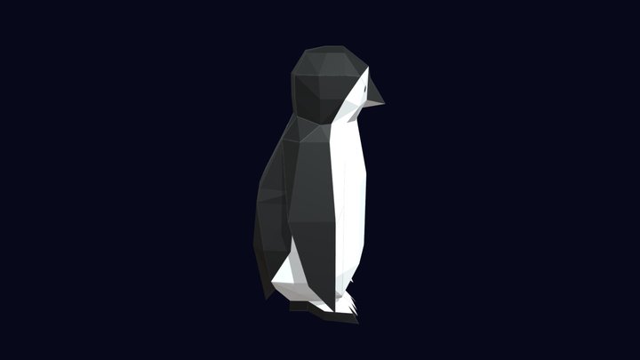 Pinguin  без краски 3D Model