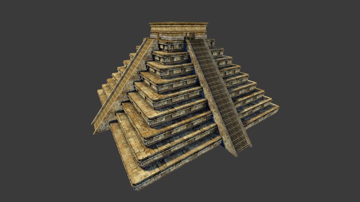 Pyramid ancient - Chichen itza mexico 3D Model