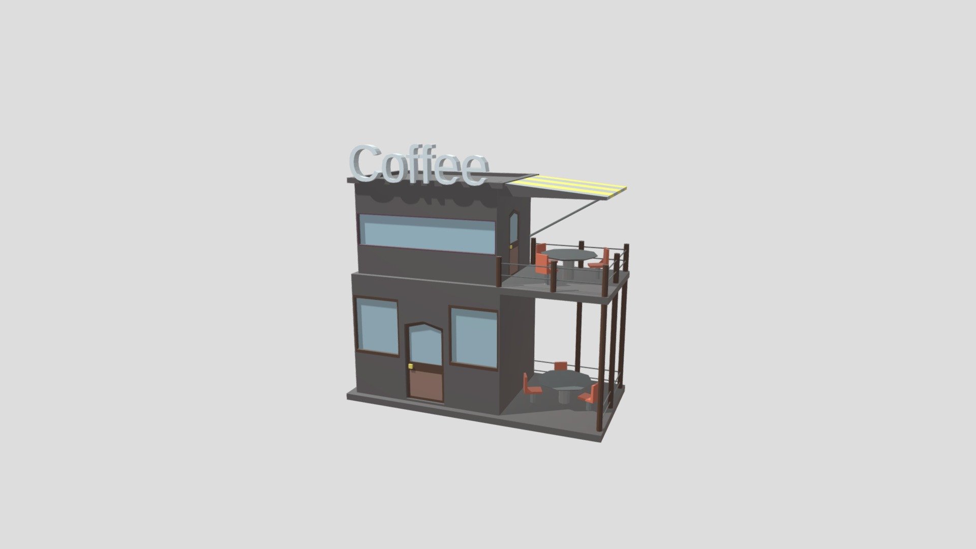 Low poly coffee shop - pp