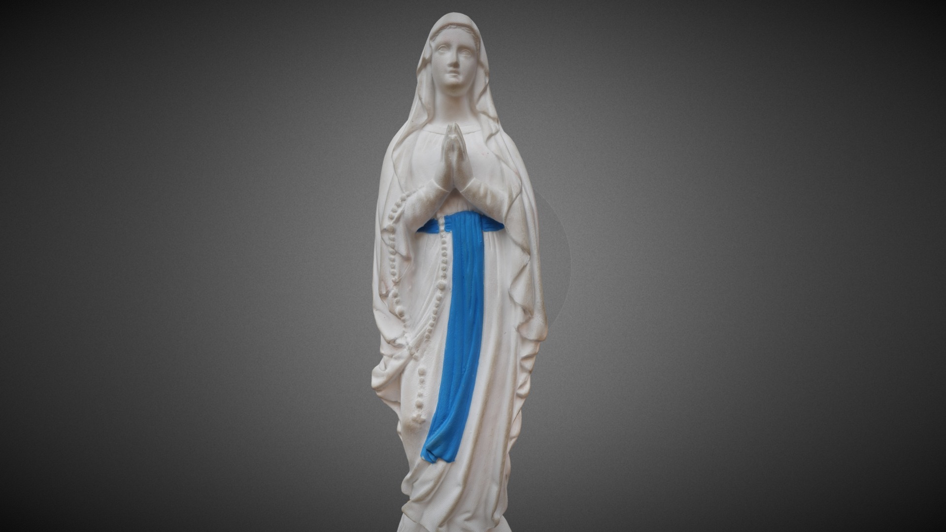 3D model Notre-Dame de Lourdes - This is a 3D model of the Notre-Dame de Lourdes. The 3D model is about a white statue of a person.