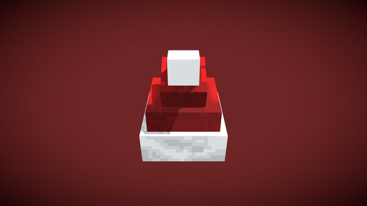 Minecraft Santa hat model 3D Model